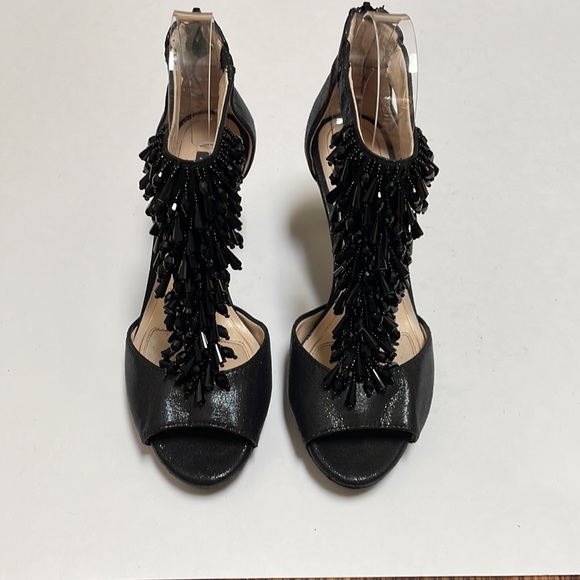 Alex Marie black beaded cut out heels size 6.5 - Picture 3 of 10